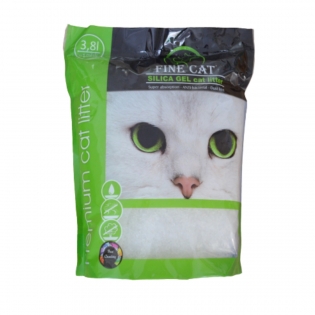 Наповнювач для котів Fine Cat силікагелевий 1.7 кг 3.8л Наповнювач для котів Fine Cat силікагелевий 1.7 кг 3.8л