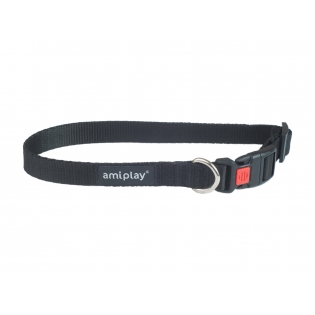 Нашийник для собак Amiplay Basic M 25-40*1,5 см -  чорний