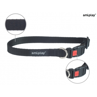 Нашийник для собак Amiplay Basic L 35-50 * 2 см - чорний