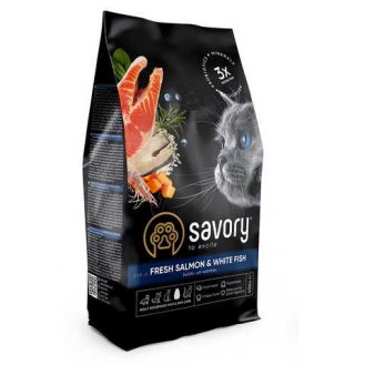 КОРМ SAVORI д/котів довгошерст. лосось/біла риба 400г 30013 КОРМ SAVORI д/котів довгошерст. лосось/біла риба 400г 30013