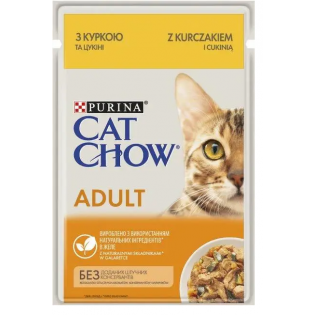 Вологий корм для котів Cat Chow Adult 85 г - курка та цукіні