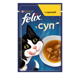 Вологий корм для котів Felix Soup 48г - курка Вологий корм для котів Felix Soup 48г - курка