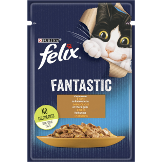 Вологий корм для котів Felix Fantastic 85 г - індичка Вологий корм для котів Felix Fantastic 85 г - індичка