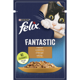 Вологий корм для котів Felix Fantastic 85 г - індичка Вологий корм для котів Felix Fantastic 85 г - індичка
