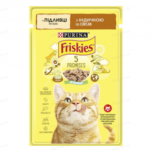 Вологий корм пауч для котів Friskies pouch, 85г - індичка Вологий корм пауч для котів Friskies pouch, 85г - індичка