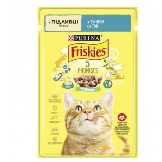 Вологий корм пауч для котів Friskies pouch, 85г - тунець Вологий корм пауч для котів Friskies pouch, 85г - тунець