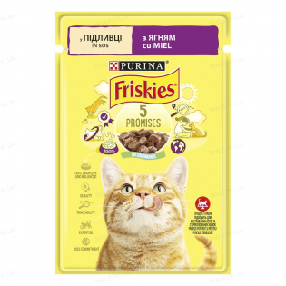 Вологий корм пауч для котів Friskies pouch, 85г - ягня Вологий корм пауч для котів Friskies pouch, 85г - ягня