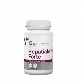 Харчова добавка для кішок та собак малих порід VetExpert Hepatiale Forte Small  для підтримки та захисту функцій печінки  40 капсул(ціна за 1шт)