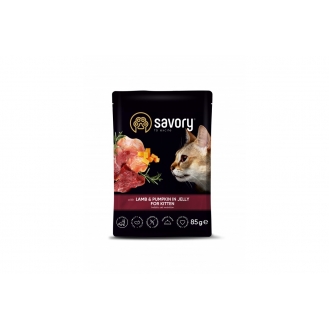 Корм Savory для кошенят з ягнятиною та гарбузом в желе 85г Корм Savory для кошенят з ягнятиною та гарбузом в желе 85г