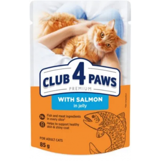 Вологий корм для котів Club 4 Paws Premium pouch 85 г - лосось