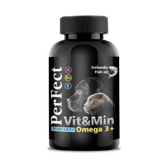 Добавка PerFect для собак та котів Vit&Min Omega3+  ( ціна за 1 таблетку)