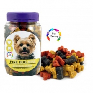 Ласощі для собак тренувальні Fine Dog 280 г- м'ясо, риба та злаки Ласощі для собак тренувальні Fine Dog 280 г- м'ясо, риба та злаки