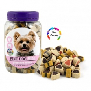 Ласощі для собак тренувальні Fine Dog 280 г- м'ясо, риба та злаки Ласощі для собак тренувальні Fine Dog 280 г- м'ясо, риба та злаки