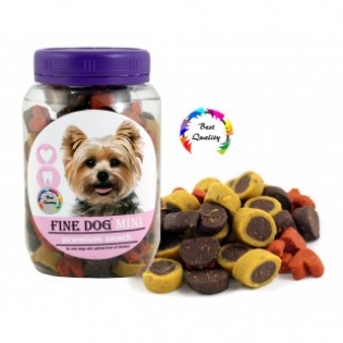 Ласощі для собак тренувальні Fine Dog 280 г- м'ясо, риба та злаки Ласощі для собак тренувальні Fine Dog 280 г- м'ясо, риба та злаки