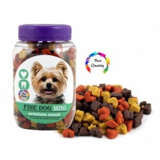 Ласощі для собак тренувальні Fine Dog 280 г- м'ясо, риба та злаки Ласощі для собак тренувальні Fine Dog 280 г- м'ясо, риба та злаки