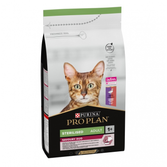 Сухий повнораційний корм для  котів Purina Pro Plan Sterilised 1,5кг  - качка та печінка