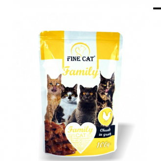 Вологий корм для котів Fine Cat 100 г - курка