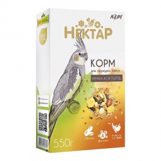 Корм для середніх папуг Нектар Німфа Лорі 550г