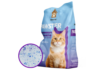 Наповнювач силікагель лаванда PAWSTER 3,8 L (1,5кг) 1-8 mm