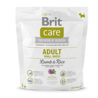 Корм Brit Care дорослих собак малих порід  Едалт Смол Брід ягня/рис 1кг 