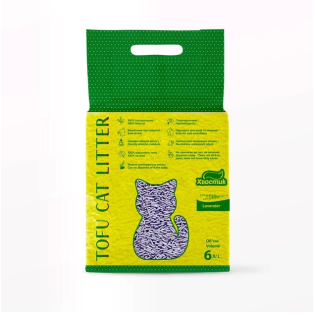 Соєвий наповнювач для котячого туалету Хвостик Tofu Cat Litter лаванда 2,6кг/6літрів