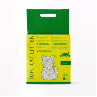 Соєвий наповнювач для котячого туалету Хвостик Tofu Cat Litter натуральний 2,6кг/6літрів