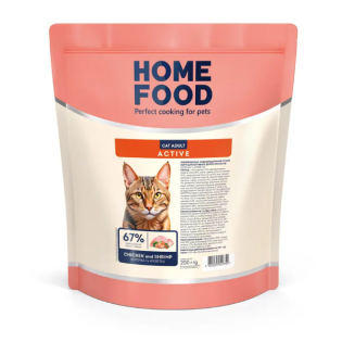 Сухий корм для котів Home Food Adult 200 г - курка та креветки Сухий корм для котів Home Food Adult 200 г - курка та креветки