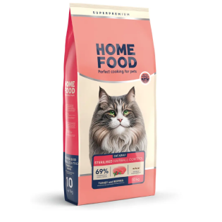 Сухий корм для котів Home Food Cat Adult виведення шерсті зі шлунку Hairball Control 10 кг - індичка та ягоди Сухий корм для котів Home Food Cat Adult виведення шерсті зі шлунку Hairball Control 10 кг - індичка та ягоди