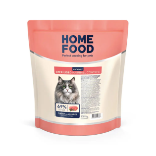 Сухий корм для котів Home Food Adult Hairball Control 200 г - Індичка/ягод Сухий корм для котів Home Food Adult Hairball Control 200 г - Індичка/ягод