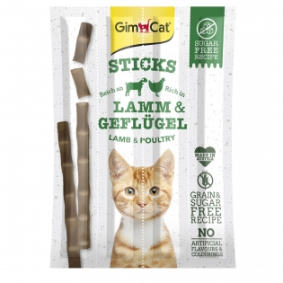 GimCat Sticks Lamb and Poultry - ласощі для кішок, з ягнятком та птицею (ціна за 1шт) GimCat Sticks Lamb and Poultry - ласощі для кішок, з ягнятком та птицею (ціна за 1шт)