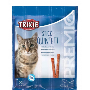 Ласощі для кішок Trixie PREMIO Stick Quintett лосось та форель (ціна за 1шт) Ласощі для кішок Trixie PREMIO Stick Quintett лосось та форель (ціна за 1шт)