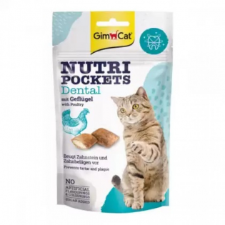 Ласощі для кішок GimCat Nutri Pockets Dental для зубів 60 г Ласощі для кішок GimCat Nutri Pockets Dental для зубів 60 г