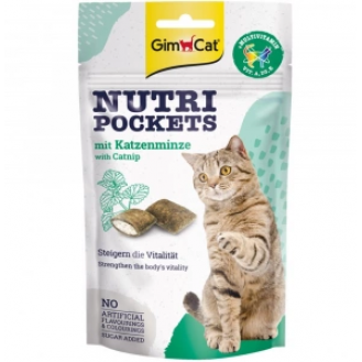 Ласощі для котів Gimborn GimCat Nutri Pockets Котяча м'ята + Мультивітамін 60 г