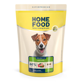 Сухий корм для активних собак і юніорів малих порід Home Food  700 г - ягнятина та рис Сухий корм для активних собак і юніорів малих порід Home Food  700 г - ягнятина та рис