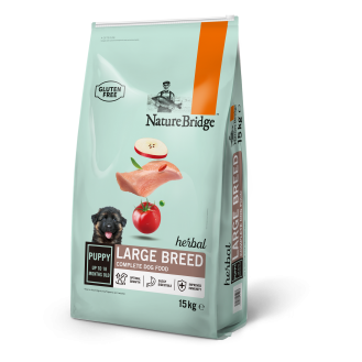 Сухий корм для цуценят великих порід Nature Bridge Herbal супер - преміум 15кг