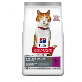 Сухий корм для стерилізованих кішок Hill's Science Plan Sterilised Cat Young Adult 300г - качка
