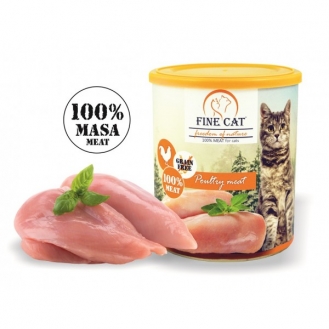 Вологий корм для котів Fine Cat консерва 800 г - птиця