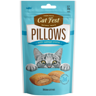 Ласощі для котів подушечки з кремом лосося Cat Fest 30 г