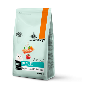 Сухий корм для краси котів на всіх стадіях життя Nature Bridge Herbal супер - преміум 400г
