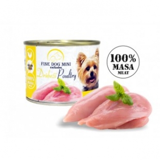 Вологий корм для собак Fine Dog консерва 200 г - птиця