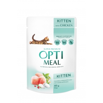 Вологий корм для кошенят Optimeal 85 г - курка