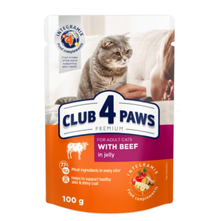 Вологий корм для кішок Club 4 Paws Premium pouch 100 г - яловичина Вологий корм для кішок Club 4 Paws Premium pouch 100 г - яловичина