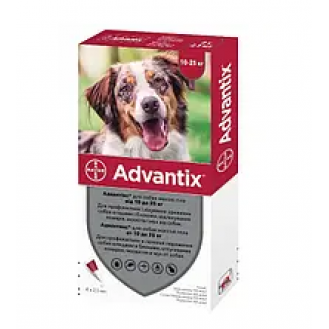Краплі для собак на холку Elanco | Bayer - Advantix від 10-25кг,(ціна за 1шт)