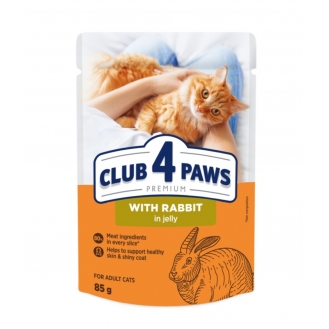 Вологий корм для котів Club 4 Paws Premium pouch 85 г - кролик