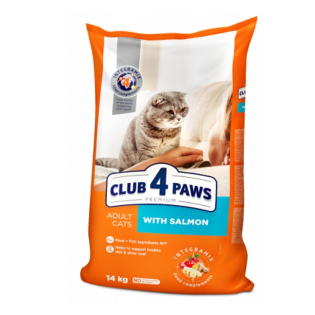 Сухий корм для дорослих кішок Club 4 Paws Premium 14 кг - лосось (ціна за 1кг) Сухий корм для дорослих кішок Club 4 Paws Premium 14 кг - лосось (ціна за 1кг)