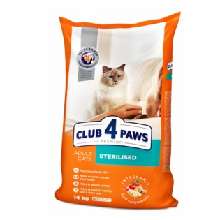 Сухий корм для стерилізованих кішок Club 4 Paws Premium 14 кг -курка Сухий корм для стерилізованих кішок Club 4 Paws Premium 14 кг -курка