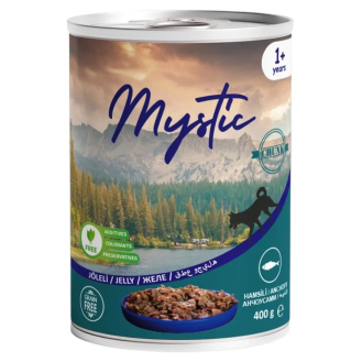 Вологий корм Mystic для собак шматочки анчоуса в желе 400г Вологий корм Mystic для собак шматочки анчоуса в желе 400г