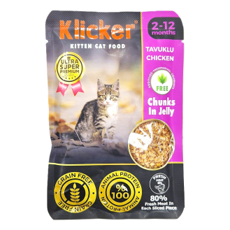 Корм вологий в желе для кошенят Klicker курка 85г