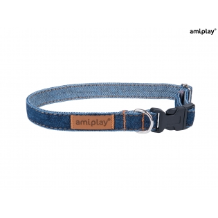 Нашийник для собак Amiplay Denim M 25-40 * 1,5 см - темно-синій Нашийник для собак Amiplay Denim M 25-40 * 1,5 см - темно-синій