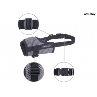 Намордник для собак Amiplay Air M Cocker Spaniel 17-20 * 25-40 см- сірий Намордник для собак Amiplay Air M Cocker Spaniel 17-20 * 25-40 см- сірий